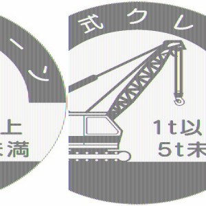 アークランドサカモト ヘルメット用ステッカー 資格者用 移動式クレーン 842-B