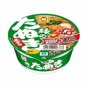 【12個セット】 マルちゃん 緑の豆たぬき 天そば 東 カップ 45g x12コ(代引不可)