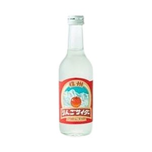 【24個セット】 友桝飲料 信州 りんごサイダー 瓶 245ml x24(代引不可)【送料無料】