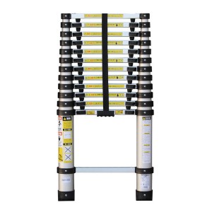 はしご 新型 伸縮 足場 梯子 ハシゴ アルミ製 13段 伸縮はしご 3.8m アルミはしご 指詰め防止 安全 スライド コンパクト 収納 アルミ伸縮