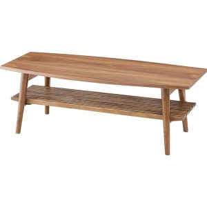 《ぬくもり家具》折り畳み木製テーブル アポロ フォールディングテーブル NET-614WAL ［高さ38cm］（代引不可）