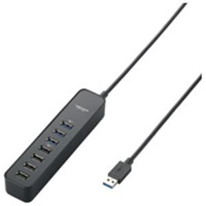 エレコム(ELECOM) USBハブ7ポート3.0対応 U3H-T706SBK 黒（代引不可）