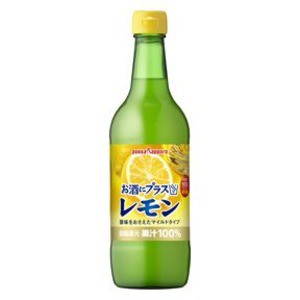 【まとめ買い】ポッカサッポロ お酒にプラス レモン 540ml 瓶 12本入り（1ケース）（代引不可）