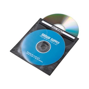 （まとめ）サンワサプライ DVD・CD不織布ケース（ブラック） FCD-FN100BKN【×5セット】（代引不可）