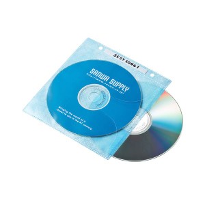 （まとめ）サンワサプライ DVD・CD不織布ケース（リング穴付・5色ミックス） FCD-FR100MXN【×5セット】（代引不可）