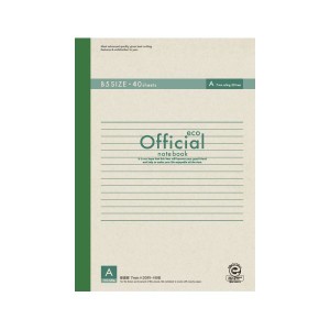 （業務用セット） アピカ オフィシャルノート 無線綴じノート A罫（7mm） エコタイプ 6A4FE 1冊入 【×10セット】（代引不可）