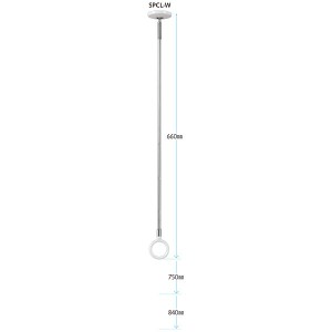 【2本セット】 川口技研 ホスクリーン 【SPC型/室内用物干し金物】 ホワイト 全長660-750-840mm SPCL-W（代引不可）