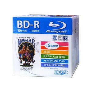 (まとめ)HIDISC BD-R 録画用5mmスリムケース10P HDBD-R6X10SC【×5セット】（代引不可）