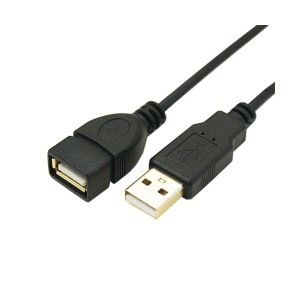 (まとめ)変換名人 極細USBケーブルAオス-Aメス 1m USB2A-AB/CA100【×10セット】（代引不可）