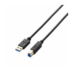 （まとめ）エレコム USB3.0ケーブル（A-B） USB3-AB10BK【×3セット】（代引不可）