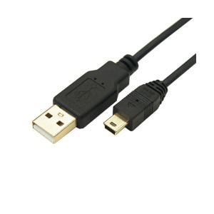 (まとめ)変換名人 極細USBケーブルAオス-miniオス 1m USB2A-M5/CA100【×10セット】（代引不可）