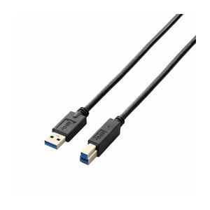 （まとめ）エレコム USB3.0ケーブル（A-B） USB3-AB20BK【×3セット】（代引不可）
