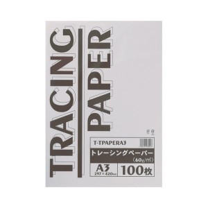 （まとめ） TANOSEE トレーシングペーパー60g A3 1パック（100枚） 【×5セット】（代引不可）