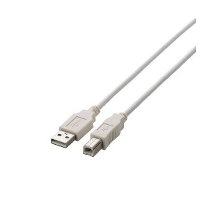 （まとめ）エレコム USB2.0ケーブル U2C-BN20WH【×5セット】（代引不可）
