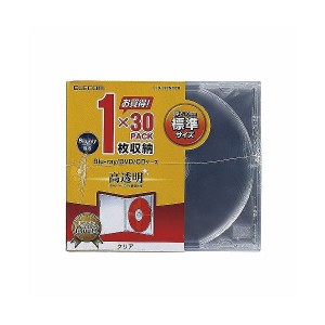 （まとめ）エレコム Blu-ray／DVD／CDケース（標準／PS／1枚収納） CCD-JSCN30CR【×2セット】（代引不可）