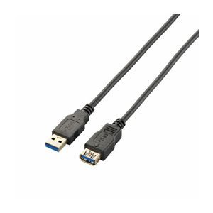 （まとめ）エレコム USB3.0延長ケーブル（A-A） USB3-E20BK【×3セット】（代引不可）
