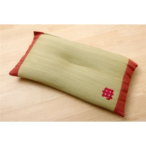 枕 まくら い草枕 消臭 ピロー 国産 『おふくろの枕 くぼみ平枕』 約50×30cm 中材:低反発ウレタンチップ（代引不可）