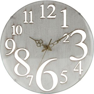 壁掛け時計 【レトロ】 ヨーロッパ調 ホワイト（白） ［インテリア雑貨］（代引不可）