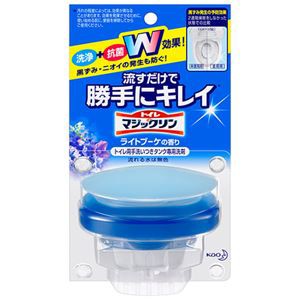 （まとめ） 花王 トイレマジックリン 流すだけで勝手にキレイ ライトブーケの香り 本体 80g 1個 【×5セット】（代引不可）