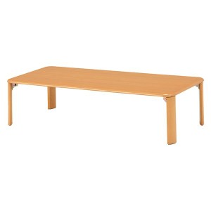 折りたたみテーブル/ローテーブル 【長方形/幅120cm】 ナチュラル 木製 木目調 VT-7922-120NA（代引不可）