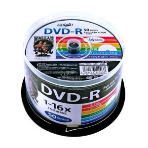 （まとめ）HI DISC DVD-R 4.7GB 50枚スピンドル 1〜16倍速対応 ワイドプリンタブル HDDR47JNP50【×3セット】（代引不可）