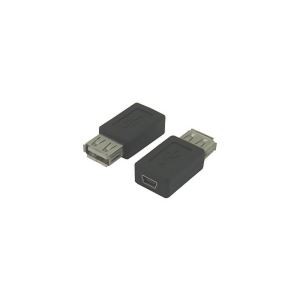 （まとめ）変換名人 USB A（メス）→miniUSB（メス） USBAB-M5BN【×20セット】（代引不可）