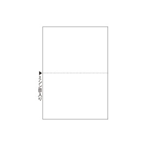 （まとめ） ダイオープリンティング プリンター用紙 A5白紙・ミシン目入り2分割 CPA520S 1箱（500枚） 【×5セット】（代引不可）