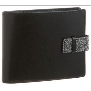 Colore Borsa（コローレボルサ） 二つ折りコインケース付き財布 ブラック MG-001【送料無料】（代引不可）