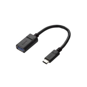 (まとめ)エレコム USB3.1ケーブル(Type-C-Standard-A) USB3-AFCM01NBK【×2セット】（代引不可）