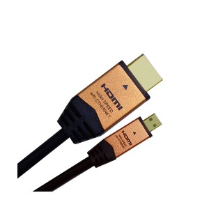 （まとめ）HORIC HDMI MICROケーブル 2m ゴールド HDM20-017MCG【×5セット】（代引不可）
