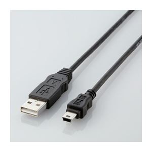（まとめ）エレコム エコUSBケーブル（A-miniB・5m） USB-ECOM550【×5セット】（代引不可）