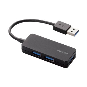 エレコム USBハブ3ポート3.0対応 U3H-K315BBK（代引不可）