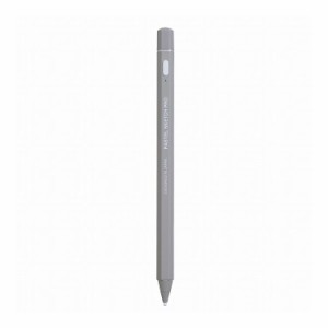 プリンストン アクティブスタイラス「PASTEL SKETCH PRO」 汎用-iPad用モード切替機能搭載 ペン先2mm 充電式 ペン先交換 グレイ PSA-TPR0