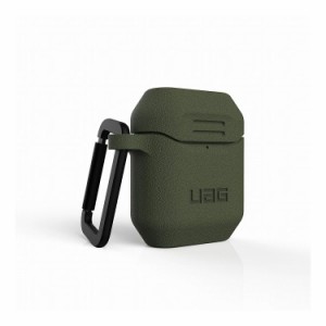 【日本正規代理店品】 URBAN ARMOR GEAR Apple AirPods用 SILICONE_001(耐衝撃/カラビナ付属) オリーブ UAG-APSV2-OL【送料無料】