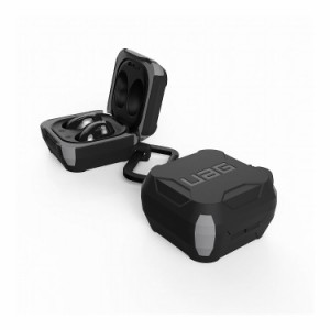 【日本正規代理店品】 URBAN ARMOR GEAR GalaxyBuds Live用 HARD.CASE_001(耐衝撃/カラビナ付属) ブラック/グレイ UAG-GLXBL-BK【送料無