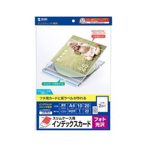 サンワサプライ インクジェットフォト光沢スリムケースカード JP-INDGK4N(代引不可)