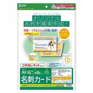 サンワサプライ カラーレーザー用名刺(つやなし・マット) LBP-MMC10N(代引不可)