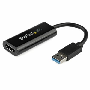 STARTECH.COM LTD USB32HDES スリムタイプ USB 3.0-HDMI変換アダプタ 外付けディスプレイ増設アダプタ USB 3.0 A(オス)-HDMI(メス) 1920x
