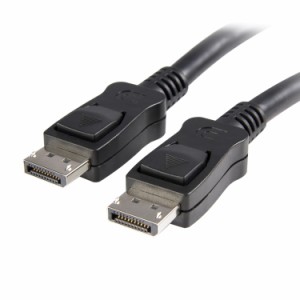 STARTECH.COM LTD DISPL2M ラッチ付き DisplayPort 1.2ケーブル 2m ディスプレイポート DPモニターケーブル 4K (オス オス) ブラック(代