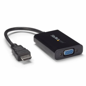 STARTECH.COM LTD HD2VGAA2 HDMI-VGA変換アダプタ コンバータ(オーディオ対応) HDMI オス-アナログRGB (D-Sub15ピン) メス 変換コネクタ 