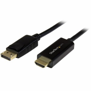 STARTECH.COM LTD DP2HDMM1MB DisplayPort - HDMI変換ケーブル 1m 4K解像度 UHD対応 ディスプレイポート(DP) - HDMIアダプタ(ケーブル内