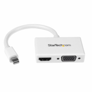 STARTECH.COM LTD MDP2HDVGAW Mini DisplayPort接続トラベルA Vアダプタ ツーインワン・ミニディスプレイポートMini DP - VGA HDMI変換ア