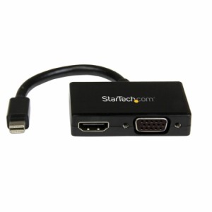 STARTECH.COM LTD MDP2HDVGA Mini DisplayPort接続トラベルA Vアダプタ ツーインワン・ミニディスプレイポートMini DP - VGA HDMI変換ア