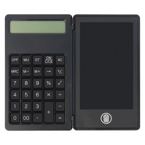 4.4インチ電子メモパッド付電卓 ブラック(代引不可)