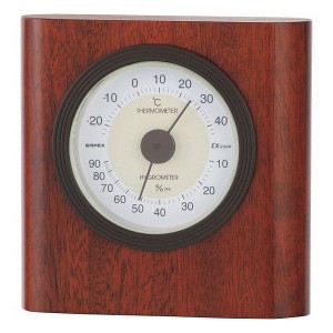 エンペックス イートン温・湿度計 ウオルナット TM-646 室内装飾品 温湿度計 卓上温湿度計(代引不可)