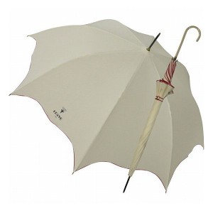 チェルベ アーチカットレディース ワンタッチ傘 ホワイト OCVL-25JHN 雨具 長傘 婦人長傘(代引不可)【送料無料】