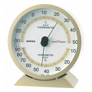 エンペックス スーパーEX・温湿度計 ゴールド EXー2718 室内装飾品 温湿度計 卓上温湿度計(代引不可)【送料無料】
