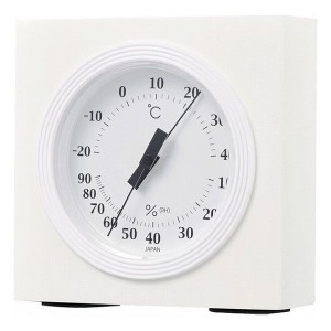 エンペックス プレーンウッド温・湿度計 ホワイト TMー7821 室内装飾品 温湿度計 卓上温湿度計(代引不可)【送料無料】