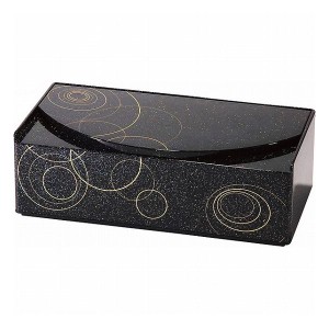 ミラー付ティッシュボックス 黒 2698 木製品・家具 木製箱製品 ティッシュボックス(代引不可)【送料無料】
