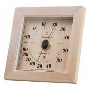 エンペックス フォレ 温湿度計(掛置兼用) ナチュラル TMー4673 室内装飾品 温湿度計 卓上温湿度計(代引不可)【送料無料】